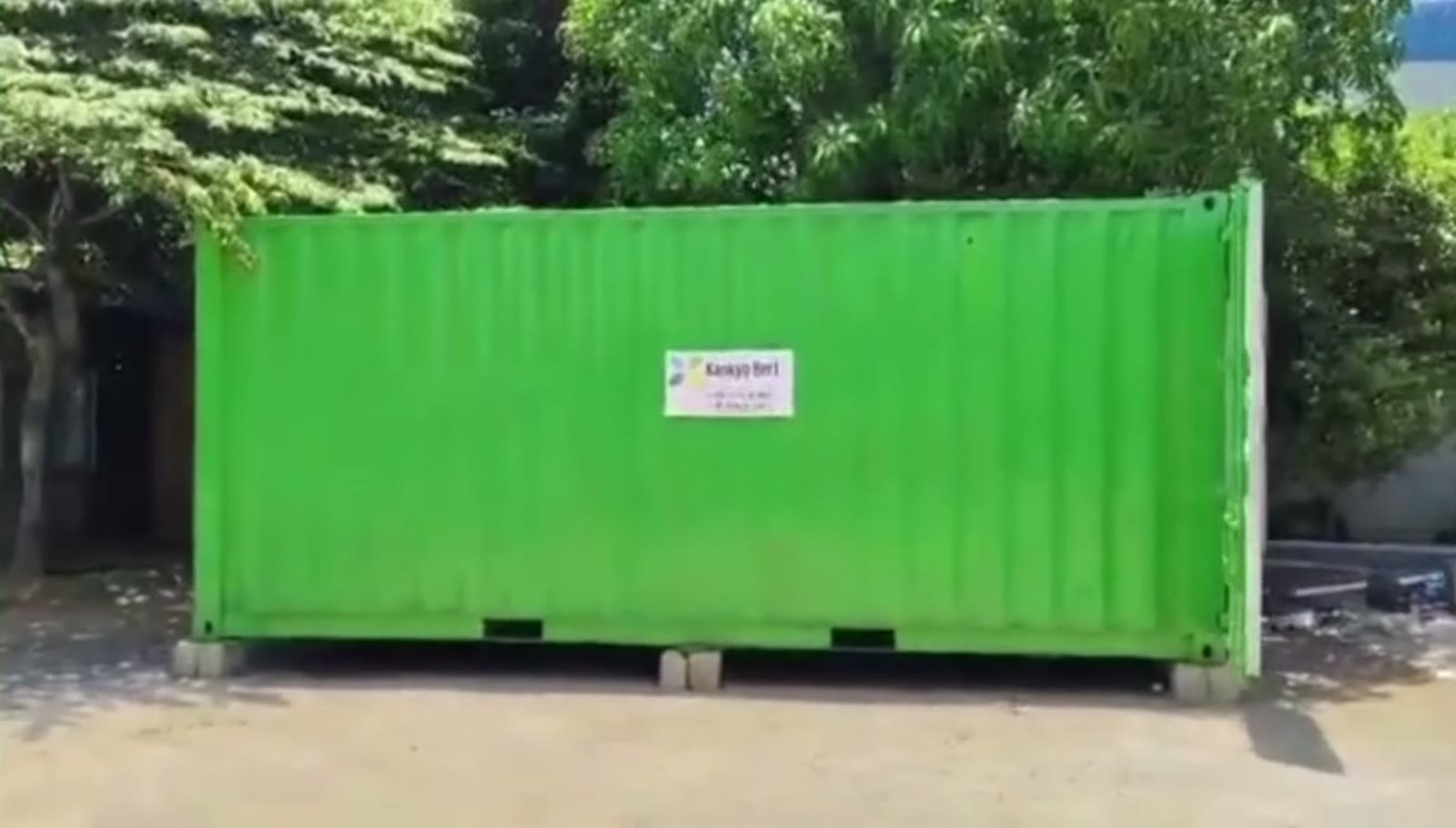 100 kg/day biogas plant in a 20-foot container